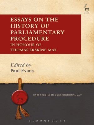 cover image of Essays on the History of Parliamentary Procedure